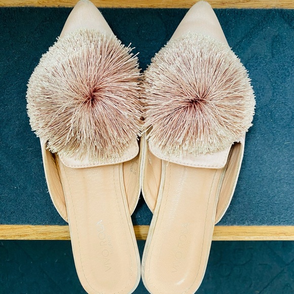 Viro Rosa blush pink satin loafer flat sz 8 - Picture 3 of 7